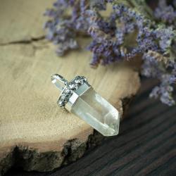 romantyczny,naturalny,kryształ - Wisiory - Biżuteria