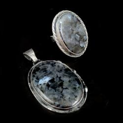 larvikit,srebro,srebrny - Komplety - Biżuteria