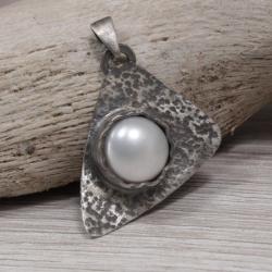 perła i srebro,perła w srebrze,wisior z perłą - Wisiory - Biżuteria
