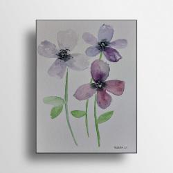 minimalistyczny obraz,kwiaty,kwiatki - Obrazy - Wyposażenie wnętrz
