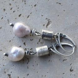 kolczyki,srebro,perły barokowe - Kolczyki - Biżuteria