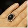Pierścionki pierścionek z czarnym opalem z Etiopii