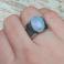 Pierścionki kamień księżycowy,srebrny pierścionek,błękit