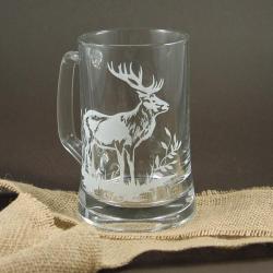 kufel z jeleniem,na piwo,prezent dla leśniczego - Ceramika i szkło - Wyposażenie wnętrz
