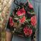 Na ramię plecak,torebka,welurowy,piwonie,kwiaty