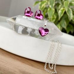 biżuteria,prezent na Walentynki,od serca,srebro - Komplety - Biżuteria