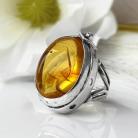 Pierścionki pierścionek srebrny,bursztyn bałtycki,amber