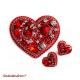 Red Hearts - kobieca biżuteria (komplet)