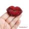 Broszki Red Lips subtelna błyszcząca broszka 3D usta