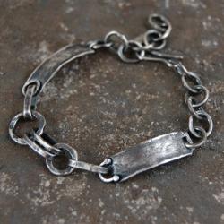 bransoleta unisex z oksydowanego srebra - Dla mężczyzn - Biżuteria
