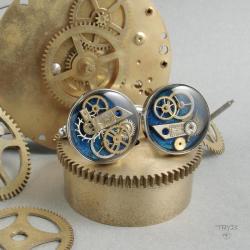 steampunk,unikatowe spinki do mankietów,prezent - Dla mężczyzn - Biżuteria