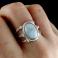 Pierścionki larimar,srebrny delikatny pierścionek błękitny