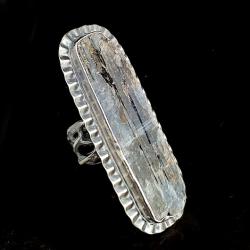 kyanit,srebrny pierścionek,unikatowy kamień - Pierścionki - Biżuteria