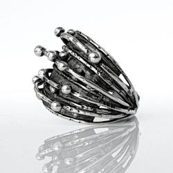 pierścionek srebrny,awangardowy,regulowany - Pierścionki - Biżuteria