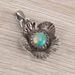 opal i srebro,wisiorek z opalem,opal - Wisiory - Biżuteria