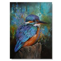 zimorodek,ptak,malowany,kolorowy - Obrazy - Wyposażenie wnętrz
