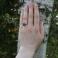 Pierścionki minimalistyczny srebrny pierścionek z labradorytem