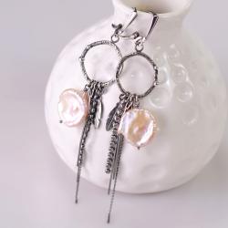 kolczyki,długie,perły,eleganckie - Kolczyki - Biżuteria