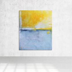 duży nowoczesny obraz olejny,na płótnie,żółty - Obrazy - Wyposażenie wnętrz
