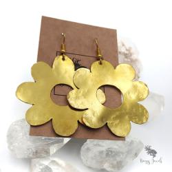 złote kolczyki,kwiaty,lekkie kolczyki - Kolczyki - Biżuteria
