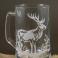 Ceramika i szkło kufel z jeleniem,na piwo,prezent dla leśniczego