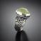 Pierścionki srebrny,pierścionek,z zielonym kamieniem