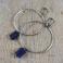 Kolczyki surowe minimalistyczne kolczyki,lapis lazuli,srebr