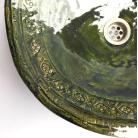 Ceramika i szkło zielona umywalka ceramiczna nablatowa ozdobna