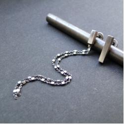 srebro,sztyfty asymetryczne,długie kolczyki - Kolczyki - Biżuteria