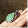 Pierścionki Srebrny pierścionek z zielonym kalcytem