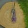 Wisiory wisior,ametyst,wire wrapping,surowy ametyst