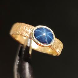 szafir,gwiazda,złoto,złoty pierścień,blask - Pierścionki - Biżuteria