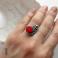 Pierścionki pierścionek srebrny,koral czerwony,boho