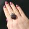 Pierścionki eudialit,srebrny pierścień,bordowy,jesień