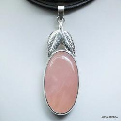 ekskluzywny wisior z różowym kwarcem - Wisiory - Biżuteria