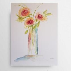 akwarela,kwiaty - Obrazy - Wyposażenie wnętrz