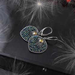 ekskluzywne srebrne wiszące kolczyki karnawałowe - Kolczyki - Biżuteria