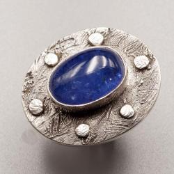 srebrny pierścionek,z tanzanitem,regulowany - Pierścionki - Biżuteria