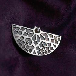 broszko wisior ze srebra,ażurowa srebrna broszka - Broszki - Biżuteria