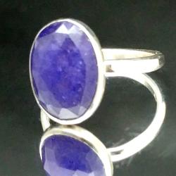 tanzanit,fioletowy kamień,pierścionek ze srebra - Pierścionki - Biżuteria