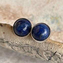 lapis lazuli,granatowe kolczyki,niebieskie - Kolczyki - Biżuteria