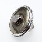 Pierścionki duży pierścionek z pirytem ze srebra