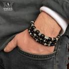 Dla mężczyzn komplet męskich bransolet,surowa biżuteria