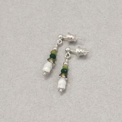 białe,małe,drobne,delikatne,perłowe,cyrkonia - Kolczyki - Biżuteria