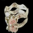 Pierścionki turmalin różowy srebrny pierścionek delikatny