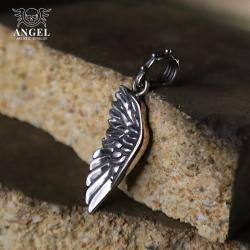 anielskie skrzydło,srebrne skrzydło anioła - Wisiory - Biżuteria