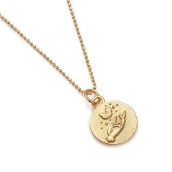 złocony medalik,biżuteria z żywiołem - Wisiory - Biżuteria