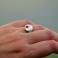 Pierścionki srebrny pierścionek z czerwonym granatem