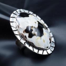 srebrny pierścionek z muszlą - Pierścionki - Biżuteria