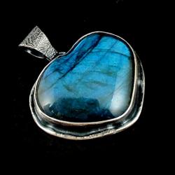 larimar,srebrny,srebro,delikatny,błękit,retro - Wisiory - Biżuteria